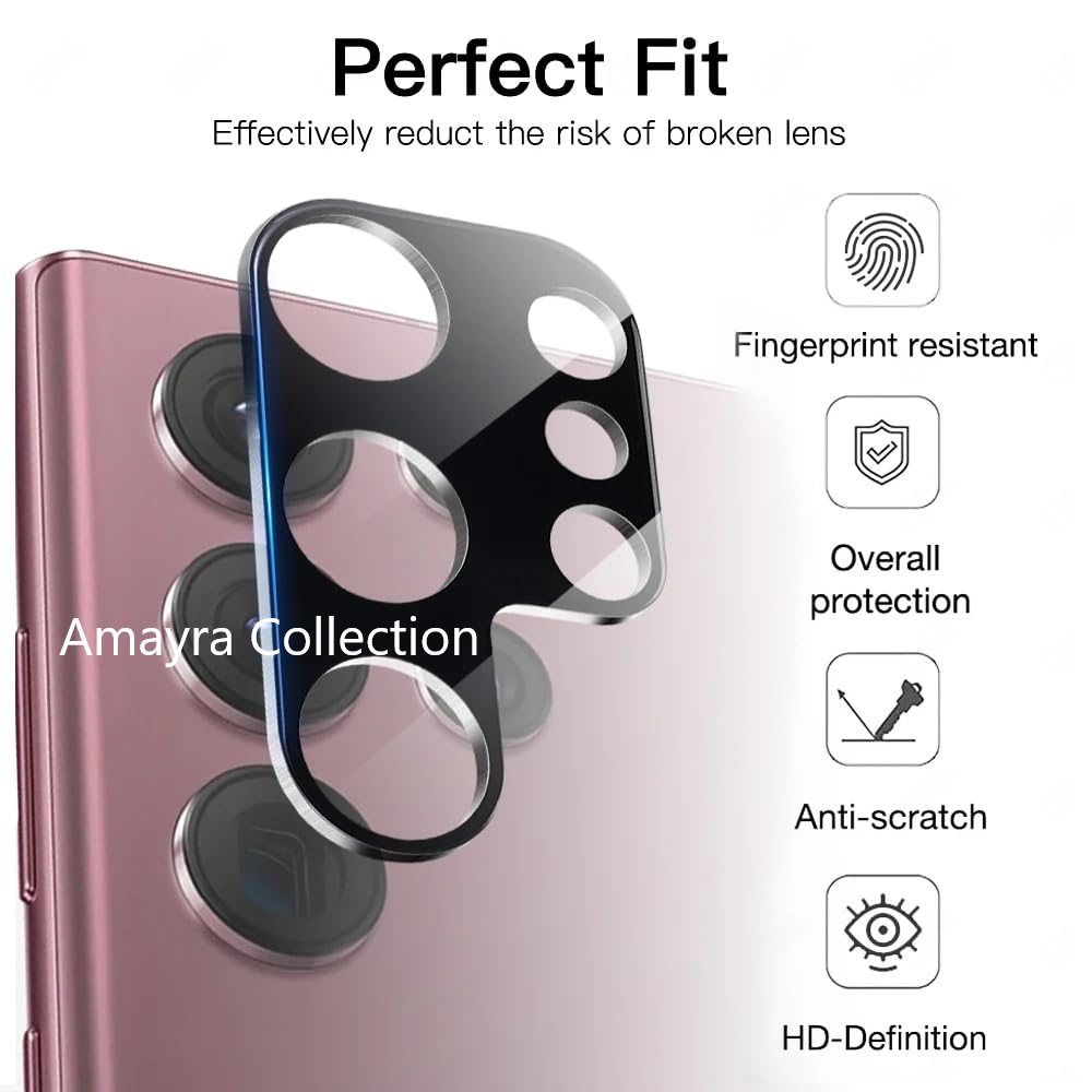 Picture of Samsung Galaxy S23 Ultra 5G Back 9H Full Camera Lens Protector Rear 9H 3D Camera Lens Protector,Upgraded HD,Clear Scratch Resistant [With Photo Friendly Flash Cut]
