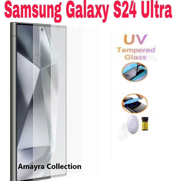 Picture of 3in1 Protector Combo Pack for Samsung Galaxy S24 Ultra 5G (A+ GRADE) UV Glass Screen Protector + Back Protector Film + 3D Camera Glass Protector)