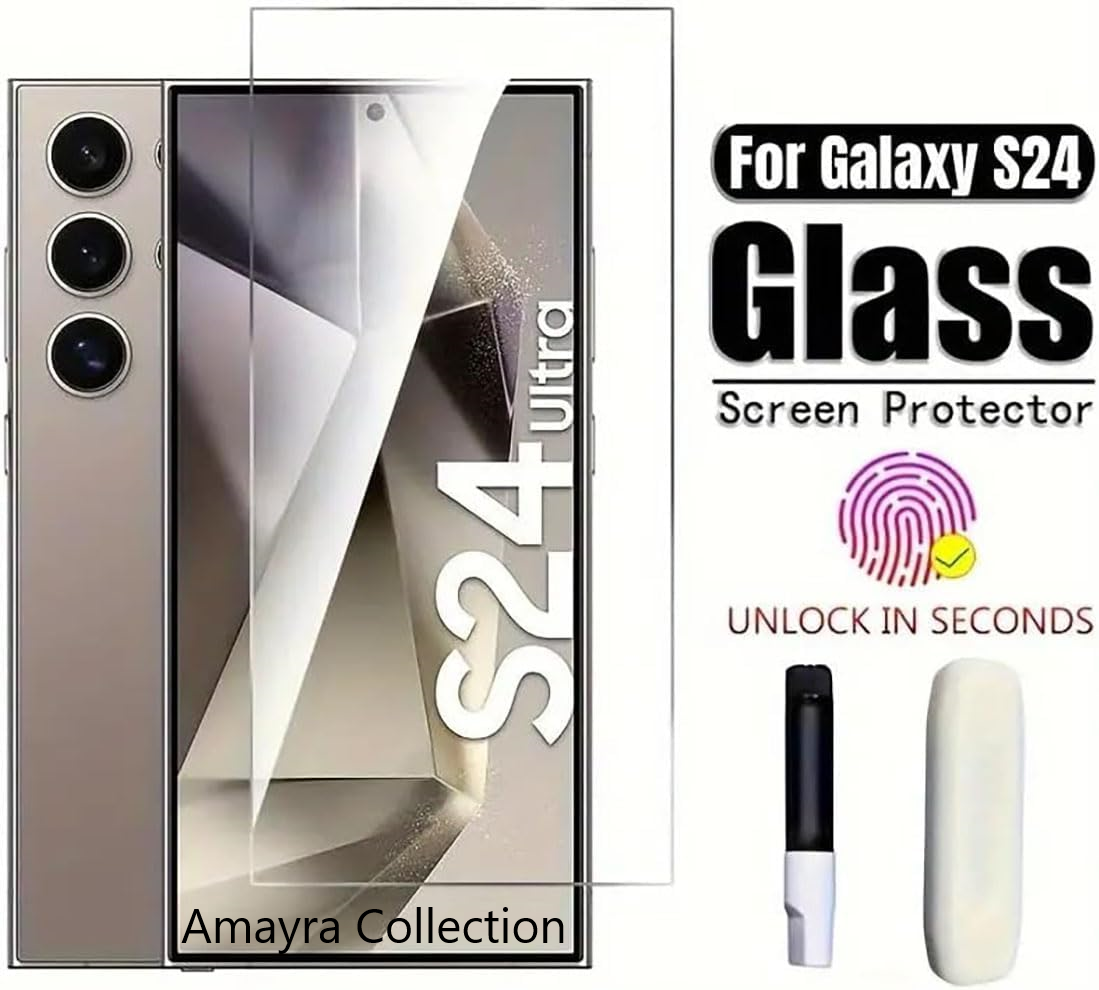 Picture of 3in1 Protector Combo Pack for Samsung Galaxy S24 Ultra 5G (A+ GRADE) UV Glass Screen Protector + Back Protector Film + 3D Camera Glass Protector)