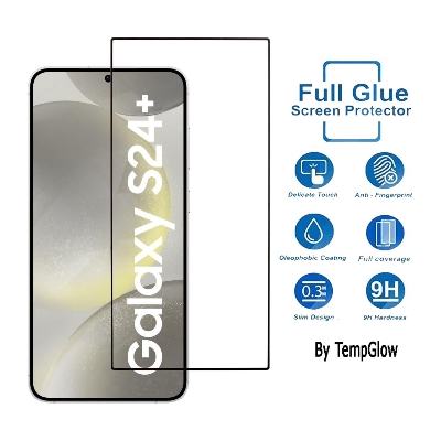 Picture of Samsung Galaxy S24+ 5G / Samsung Galaxy S24 Plus 5G Premium Full Coverage Glass Protector Tempered Glass Screen Protector 9H Hardness