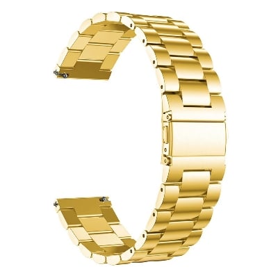 Picture of 20mm Stainless Steel Premium Watch Strap Durable Metal Replacement Band for Smartwatches & Traditional Watches Classic & Adjustable (Gold,Not Specified)