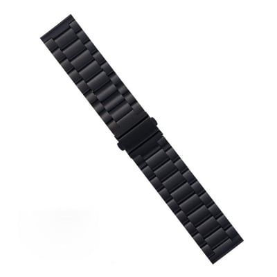 Picture of 20mm Stainless Steel Premium Watch Strap Durable Metal Replacement Band for Smartwatches & Traditional Watches Classic & Adjustable (Black,Not Specified)