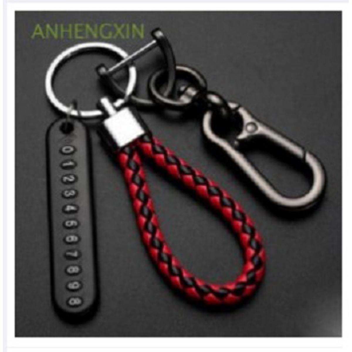 Picture of Pendant key Holders + Phone Number plate  Motorcycle , Bicycle , Car Auto Key Ring Anti-Lost Number Plate Mobile Number