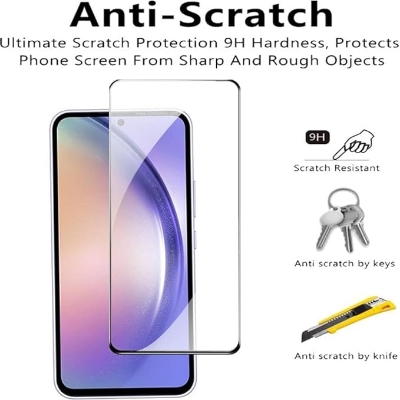 Picture of Samsung Galaxy S23 FE 5G Premium Full Coverage Glass Protector Tempered Glass Screen Protector 9H Hardness