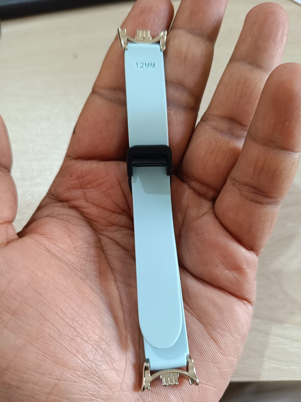 Picture of Mi Band 9 Mi Band 8 Extra Large Silicone Strap for 12mm Magnetic Folding Sport Band Compatible Quick Release for Xiaomi Band 9 & Xiaomi Band 8 (Stretch Blue,Not Specified)