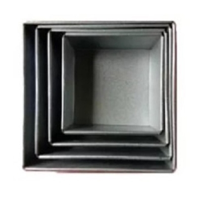 Picture of Cake Mold 4Pcs Square Shape  , Aluminum , Make Cake, Pudding And More, Oven Proof Cake Pan Set. ( 6.7.8.9 Inches ) -Silver