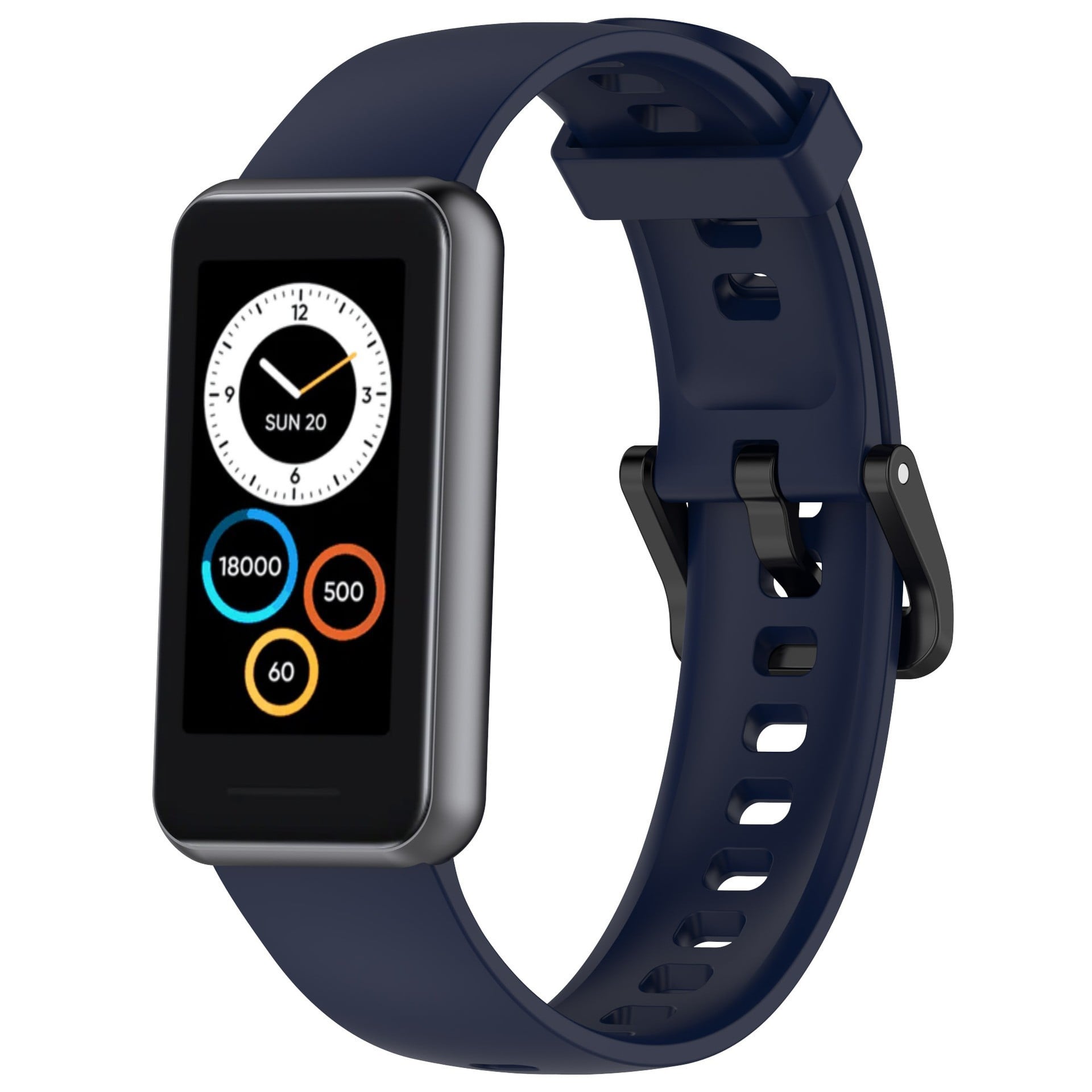Picture of Realme Band 2 Silicone Replacement Strap Soft Adjustable Durable Wristband for Comfortable Fit (Midnight Blue,Not Specified)