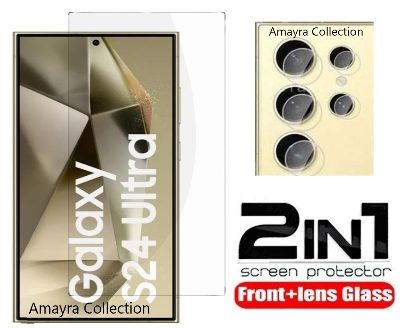 Picture of 2in1 Protector Combo Pack for Samsung Galaxy S24 Ultra 5G (A+ GRADE) UV Glass Screen Protector + Camera Protector Lens