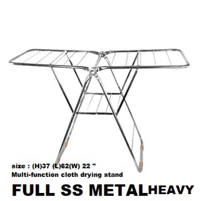 Picture of SKK FULL SS Heavy Foldable Clothes Drying Rack Dryer -Silver