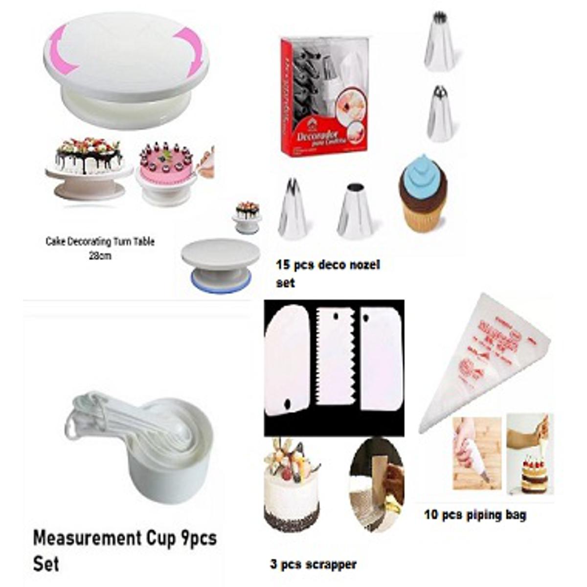 Picture of Set5 Turn Table+15 Deco Set+9 M cup Set+3 Scrapper+10 Piping Bag -Multicolor