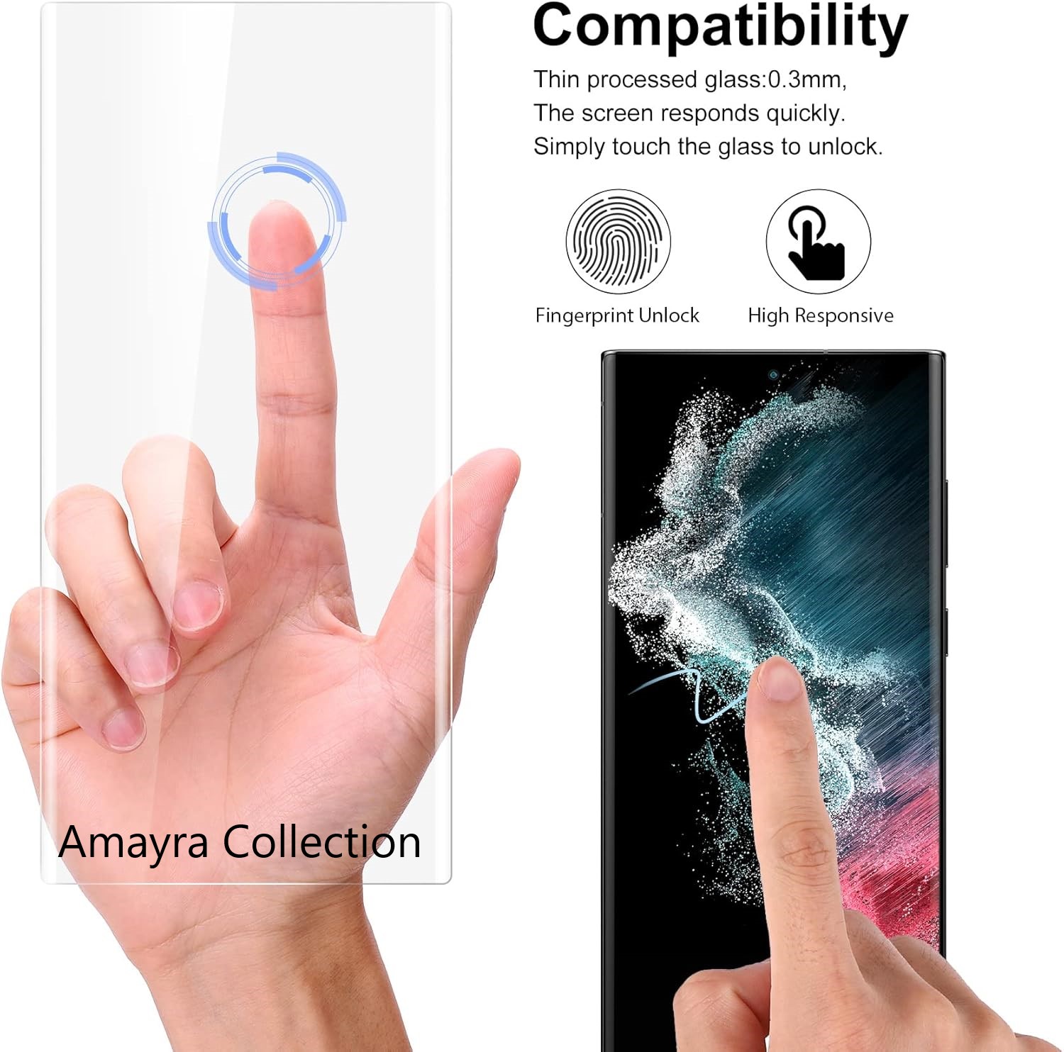 Picture of 3in1 Protector Combo Pack for Samsung Galaxy S23 Ultra 5G (A+ GRADE) UV Glass Screen Protector + Back Protector Film + Camera Glass Protector)