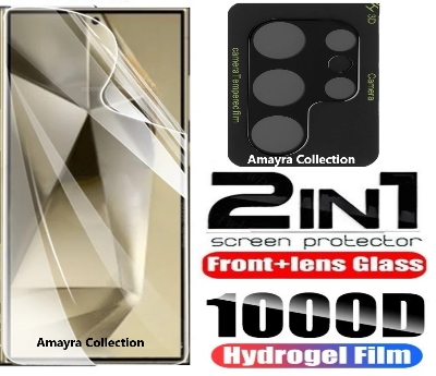 Picture of 2in1 Protector Combo Pack for Samsung Galaxy S24 Ultra 5G (Front Hydrogel Screen Protector Poly + 3D Camera Lens Protector Glass)