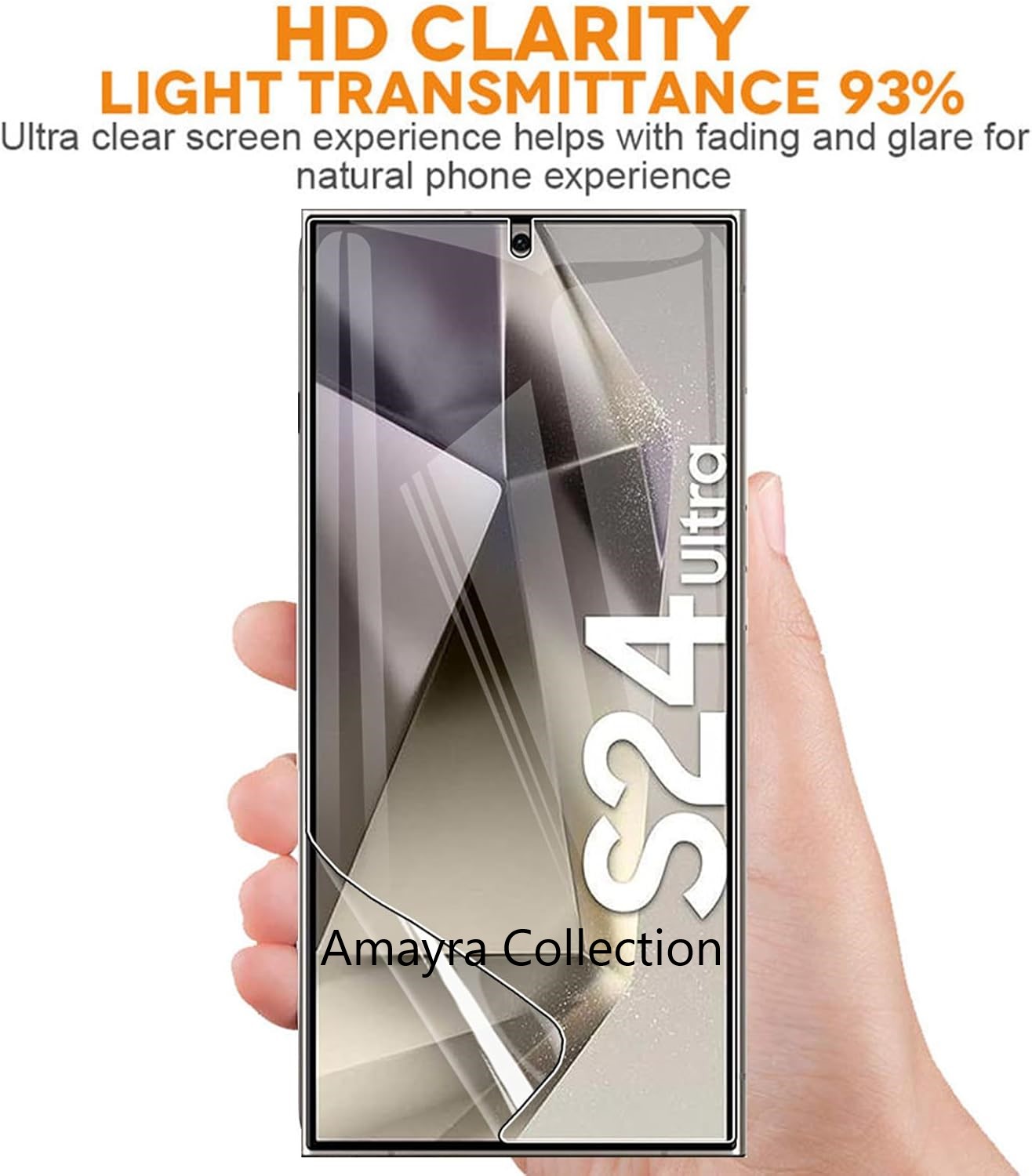 Picture of 2in1 Protector Combo Pack for Samsung Galaxy S24 Ultra 5G (Front Hydrogel Screen Protector Poly + 3D Camera Lens Protector Glass)