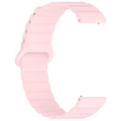 Picture of 22mm Magnetic Silicone Watch Band Soft Durable & Universal Loop Strap for Smartwatches & Traditional Watches (Pink,Not Specified)