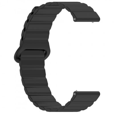 Picture of 22mm Magnetic Silicone Watch Band Soft Durable & Universal Loop Strap for Smartwatches & Traditional Watches (Black,Not Specified)