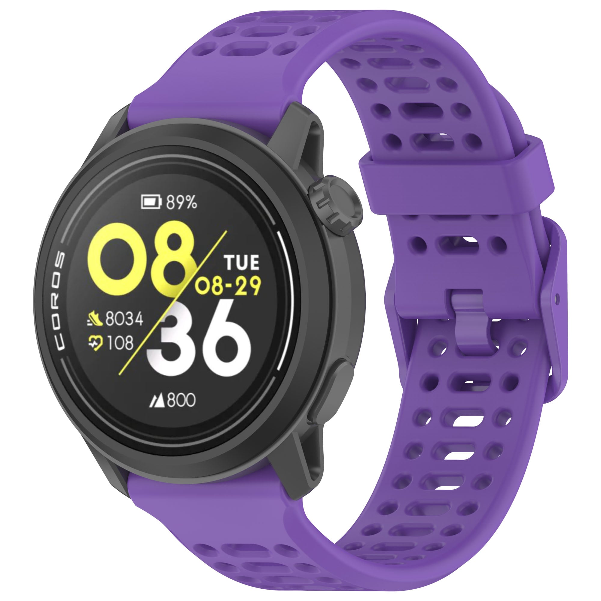 Picture of 20mm Silicone Sports Strap Breathable Durable & Stylish Wristband for Smartwatches & Traditional Watches (Flowing Purple,Not Specified)