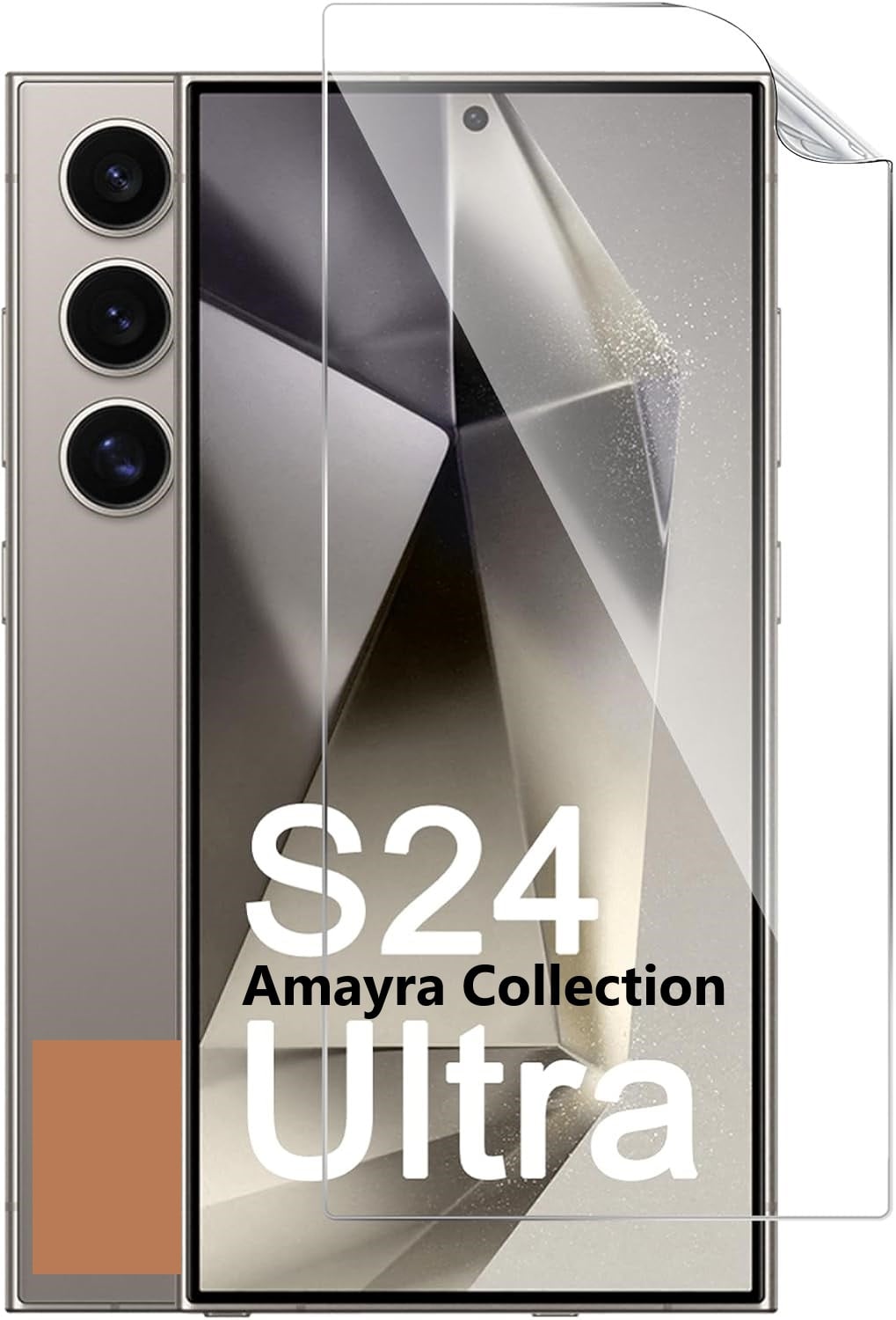 Picture of Samsung Galaxy S24 Ultra 5G Full HD TPU Protective Film Hydrogel Front Poly Protector Screen Protector Anti-Shatter / High Definition (Front Poly)