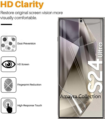 Picture of Samsung Galaxy S24 Ultra 5G Full HD TPU Protective Film Hydrogel Front Poly Protector Screen Protector Anti-Shatter / High Definition (Front Poly)
