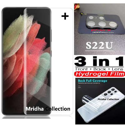 Picture of 3in1 Protector Combo Pack for Samsung Galaxy S23 Ultra 5G (A+ GRADE) UV Glass Screen Protector + Back Protector Film + 3D Camera Glass Protector)