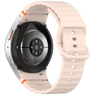 Picture of 20mm Wavy Stitch Silicone Sports Strap with Metal Buckle for Samsung Galaxy Watch 7/6/5/4 FE (Pink,Not Specified)
