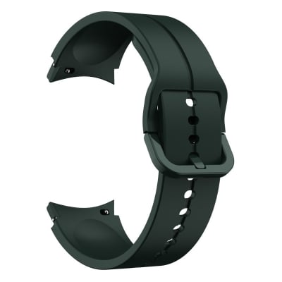 Picture of 20mm Wavy Stitch Silicone Sports Strap with Metal Buckle for Samsung Galaxy Watch 7/6/5/4 FE (Deep green,Not Specified)