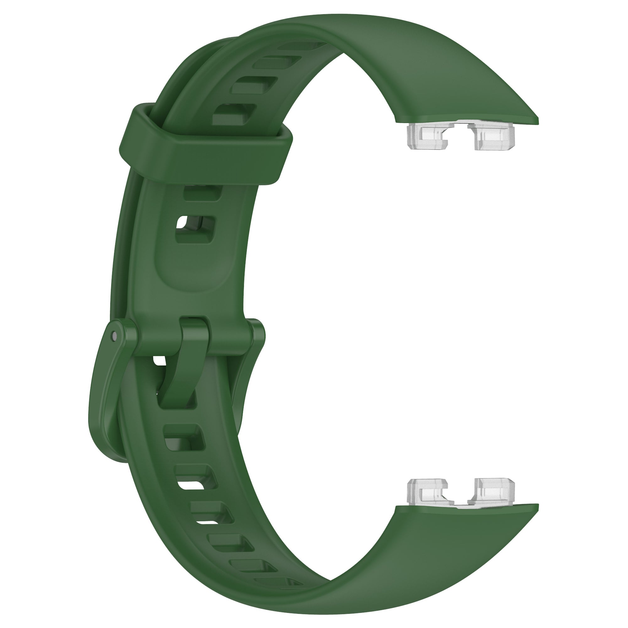 Picture of Huawei Band 8/9/10 Silicone Sports Strap Solid Color Replacement Wristband Suitable for Huawei bracelet (Army Green,Not Specified)