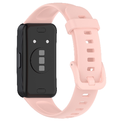 Picture of Huawei Band 8/9/10 Silicone Sports Strap Solid Color Replacement Wristband Suitable for Huawei bracelet (Pink,Not Specified)