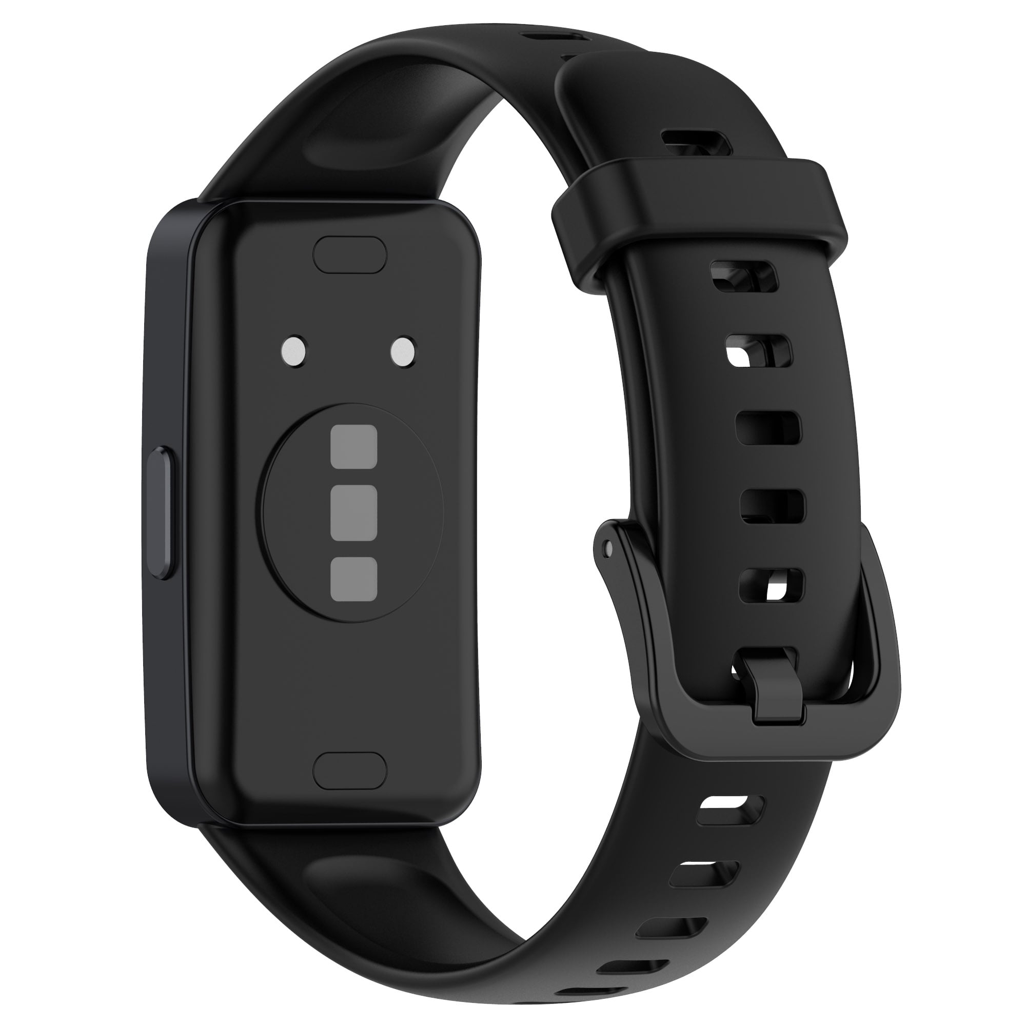 Picture of Huawei Band 8/9/10 Silicone Sports Strap Solid Color Replacement Wristband Suitable for Huawei bracelet (Black,Not Specified)