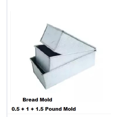 Picture of 3 pieces set of Bread Mold Cake pan - Silver -Silver