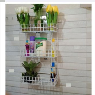 Picture of Square 3 Layer Hanging Wall Storage Organizer Self / Rack -White