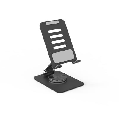 Picture of Foldable Metal Mobile Phone Stand – 360° Adjustable Desk Holder for iPhone, Samsung & All Smartphones (Black)