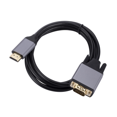 Picture of Premium 6ft HDMI to VGA Adapter Cable – Full HD 1080p Converter for Laptop, PC, Monitor & Projector (Black Metal)