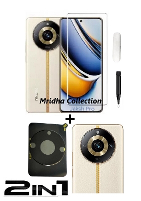 Picture of 2in1 Protector Combo Pack for Realme Narzo 60 Pro 5G (A+ GRADE) UV Glass Screen Protector+ 9h Camera Glass Protector