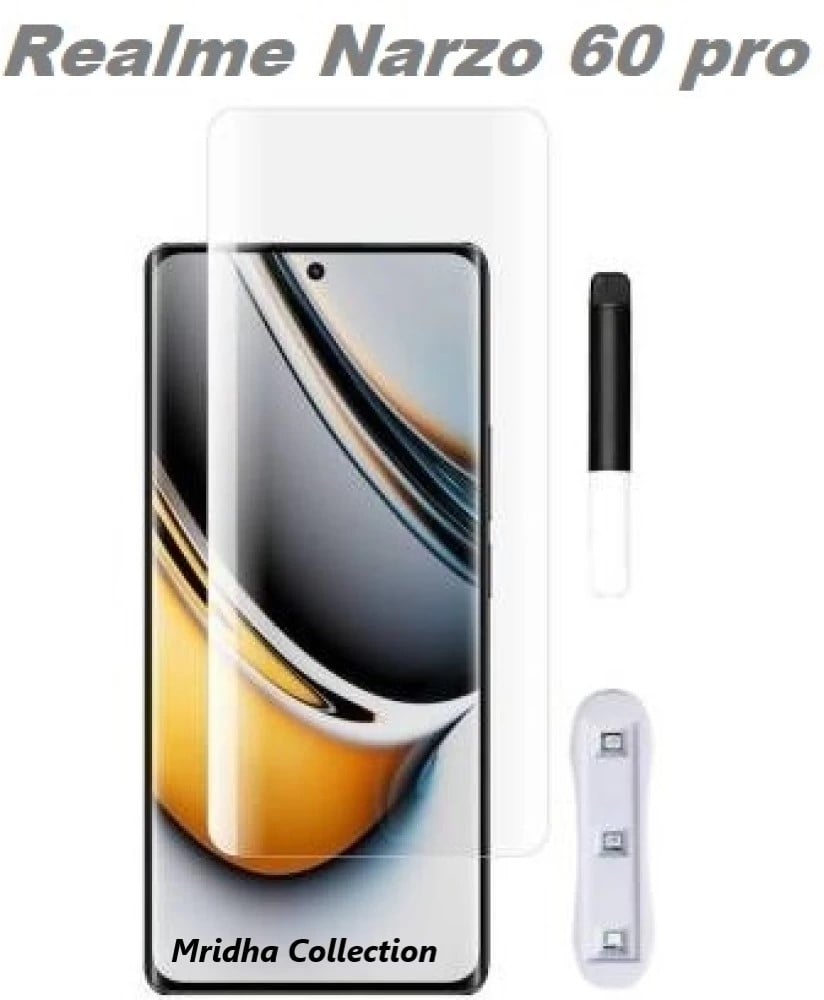 Picture of 2in1 Protector Combo Pack for Realme Narzo 60 Pro 5G (A+ GRADE) UV Glass Screen Protector+ 9h Camera Glass Protector