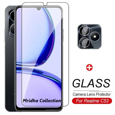 Picture of 2in1 Protector Combo Pack for Realme Narzo N53 (RMX3761) (Clear Screen Protector Glass+Camera Lens Protector)