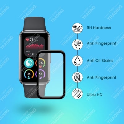 Picture of Huawei Band 10 Screen Protector – PMMA Plastic Film, Ultra Clear, Anti-Scratch & Anti-Fingerprint Smart Watch Display Guard (1 Pcs)
