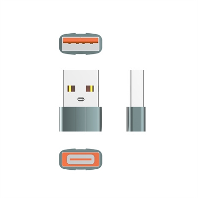 Picture of LDNIO USB-C Female to USB Male Adapter – Fast Data Transmission, OTG Converter for Laptop, PC & Charger (Grey)
