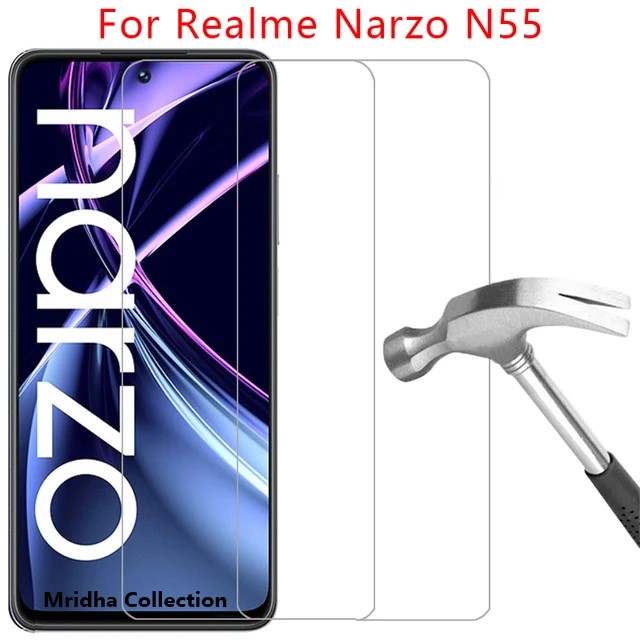 Picture of Realme Narzo N55 Screen Protector 3D Tempered Clear Screen protector Premium Product Gorilla Glass Transparent Clear Ultra Thin - Durable & Scratch Resistant - Easy to Install