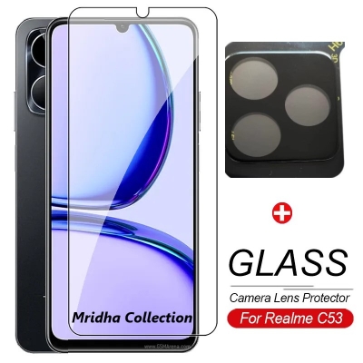 Picture of 2in1 Protector Combo Pack for Realme Narzo N53 (RMX3761) (Clear Screen Protector Glass+9h Camera Lens Protector)