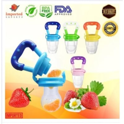 Picture of Baby Fruit Chusni Feeder Silicone Food Bite Fruit Pacifier Teether Nipple Bottle -Multicolor