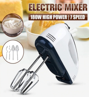 Picture of Professional Electric Egg Beater 7 Speed Controller cake cream and hand Mixer -White