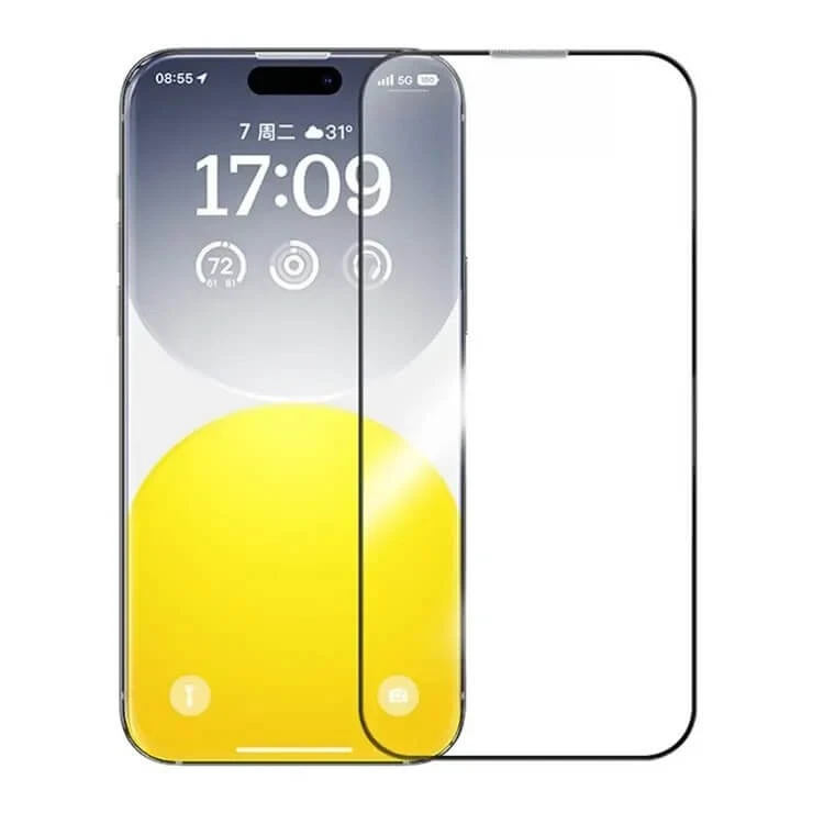 Picture of KUZOOM Premium Tempered Glass Screen Protector for iPhone 15 Pro Max Shatterproof & Full Coverage (iPhone 15 pro Max)