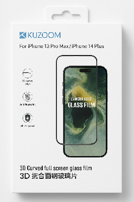 Picture of KUZOOM Premium Tempered Glass Screen Protector for iPhone 13 Pro Max iPhone 14 Plus  Shatterproof & Full Coverage (iphone 13ProMax/14+)