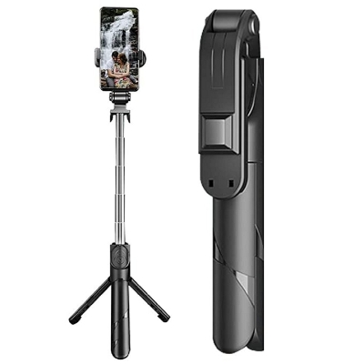Picture of XT-02 Selfie Stick Tripod with Wireless Bluetooth Remote for Smartphones (Black)