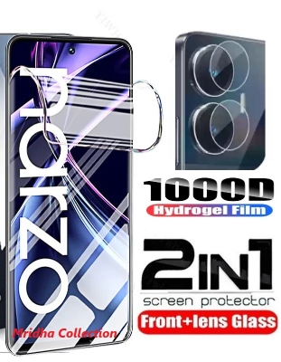 Picture of 2in1 Protector Combo Pack for Realme Narzo N55 (Front Hydrogel Screen Protector Poly+Camera Lens Protector)