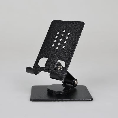 Picture of Mobile Phone Stand for Desk | Adjustable Tablet Holder | Foldable Metal Stand (Black)
