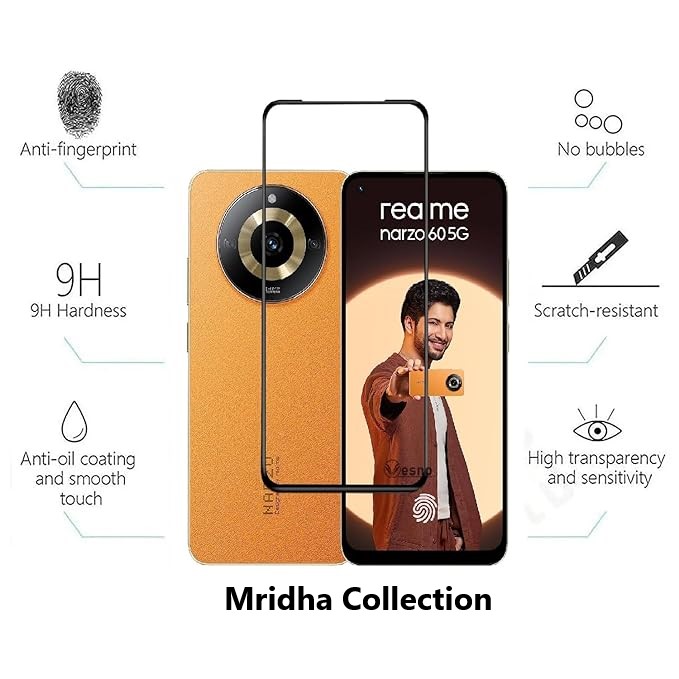 Picture of 2in1 Protector Combo Pack for Realme Narzo 60 5G (5d Full Screen Protector Glass + Camera Lens Protector)