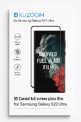 Picture of KUZOOM UV Glass Screen Protector for Samsung Galaxy S23 Ultra – 3D Curved, Full Coverage (Samsung S23 Ultra)