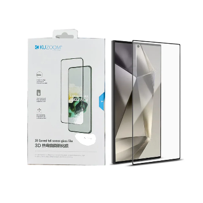 Picture of KUZOOM UV Glass Screen Protector for Samsung Galaxy S23 Ultra – 3D Curved, Full Coverage (Samsung S23 Ultra)