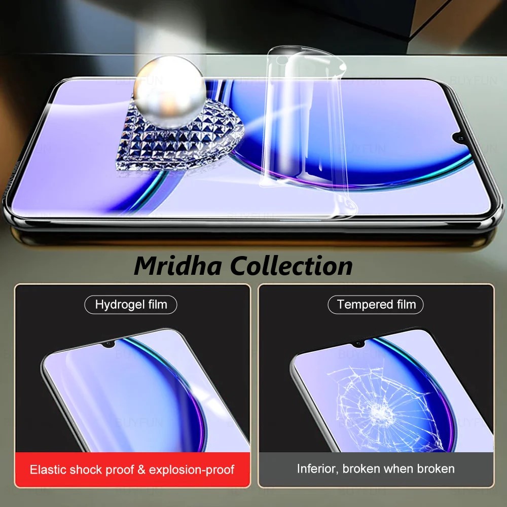 Picture of Realme Narzo N53 (RMX3761) TPU Protective Film Hydrogel Front Poly Protector Screen Protector Anti-Shatter / High Definition (Front Poly)